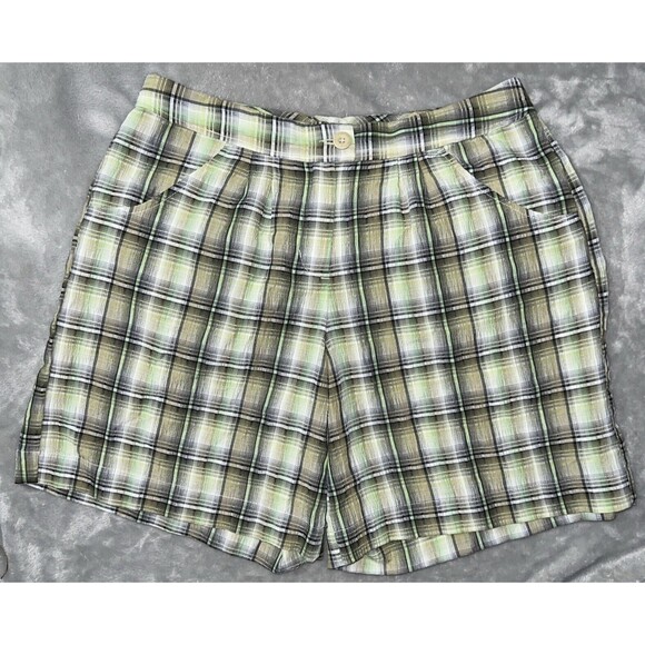 Woolrich Pants - Woolrich Vintage 80/90s Womens 10 Rayon Blend Check Shorts Pockets Colorful